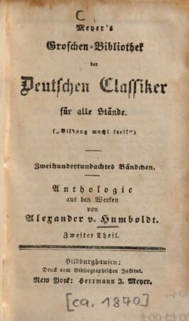 Anthologie aus den Werken, 2