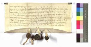 Cunz von Rote verkauft an Götz von Berlichingen seinen Besitz in Belsenberg; Siegel: Cunz von Rote, Lupold von Seldeneck, Conrad von Schrozberg.