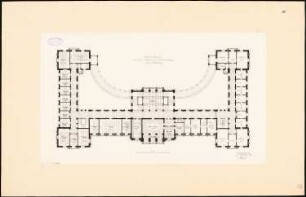 Kollegiengebäude der Kaiser-Wilhelm-Universität Straßburg Wettbewerb: Grundriss 1.OG 1:200