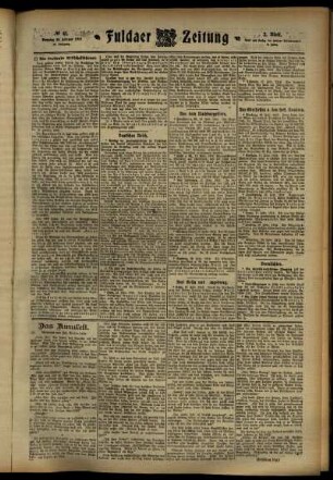 Zweite Ausgabe vom Dienstag, den 20. Februar 1912.