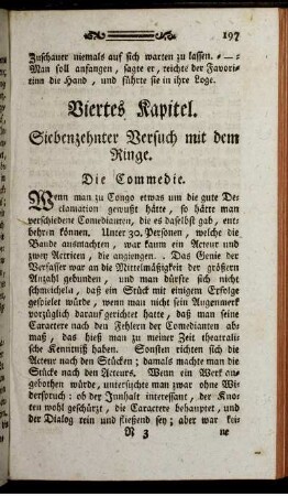 Viertes Kapitel. Siebenzehnter Versuch mit dem Ringe.