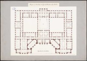 Gewerbeakademie, Berlin 1. Projekt: Grundriss 1. Obergeschoss