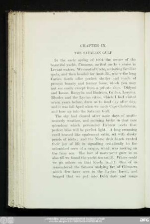 Chapter IX The Satalian Gulf