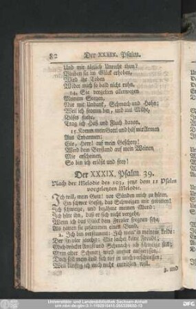 Der XXXIX. Psalm. 39.