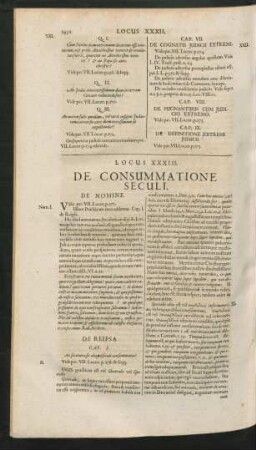 Locus XXXIII. De Consummatione Seculi.