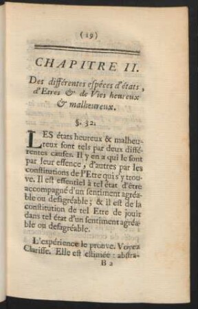 Chapitre II. Des différentes espéces d' états, d' Etres ...