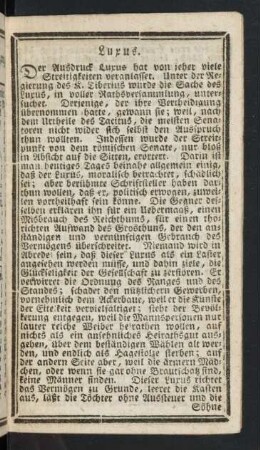 Luxus.