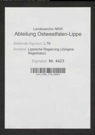 Zurückbezahlte Kapitalien des Stifts Cappel, Teil 2