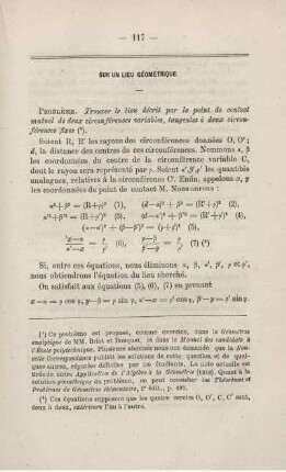 Sur un lieu géométrique.