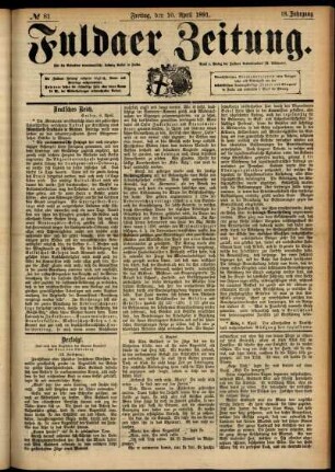 Ausgabe vom Freitag, den 10. April 1891.