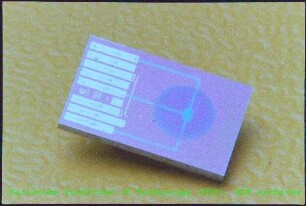 Detailaufnahme eines Mikrochips des Instituts für Radiochemie (IRCh)