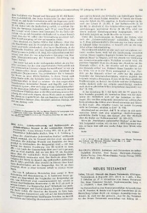 662-664 [Rezension] Lohse, Eduard, Umwelt des Neuen Testaments
