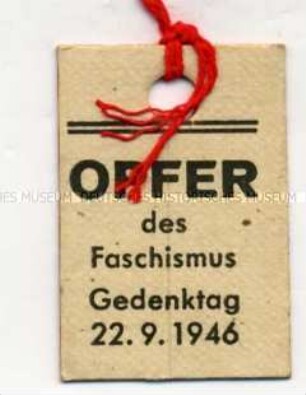OdF (Opfer des Faschismus), Gedenktag