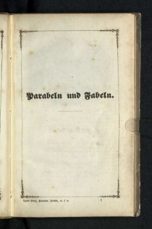 Parabeln und Fabeln