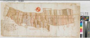 Münster (Münster) Grundstücke des Domkapitels und anderer Interessenten auf der Geist Delineatio der so genanten Geist so vor Münster belegen, welche theils an das hochwürdige Thumb Capitul theils an andere specificirte Interessenten gehörig 1732 100 Ruten = 11,7 cm 40 x 94 kol. Zeichnung F. H. Kock, Geometer KSM Nr. 381,1
