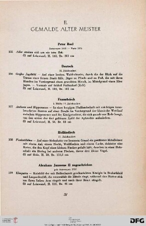II. Gemälde alter Meister (Nr. 155-163)
