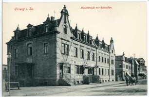 Coswig. Hauptstraße und Ratskeller