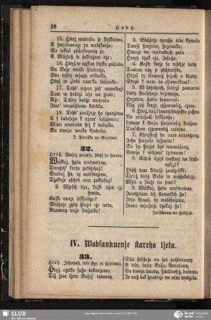 IV. Wobsanknenje stareho ljeta
