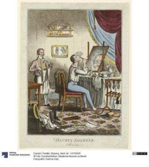 Dandy's Toilette. Shaving