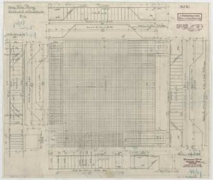 Fischer, Theodor; Planegg bei München (Bayern); Ev. Waldkirche - Turmfundament (Schnitte, Detail)