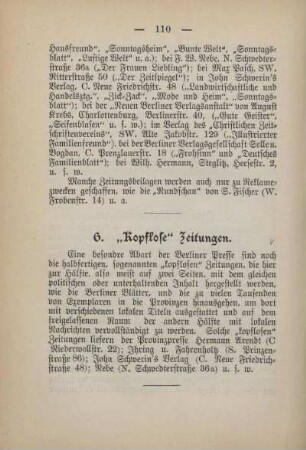 6. "Kopflose" Zeitungen