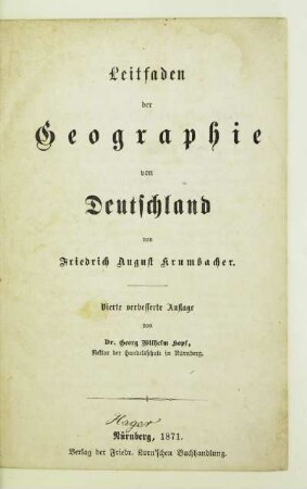 Leitfaden der Geographie von Deutschland