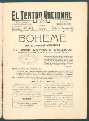 1921015400: Bohême : cuatro episodios románticos