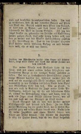 2. Freiherr von Münchhausen benützt seine Augen als Flintensteine ...