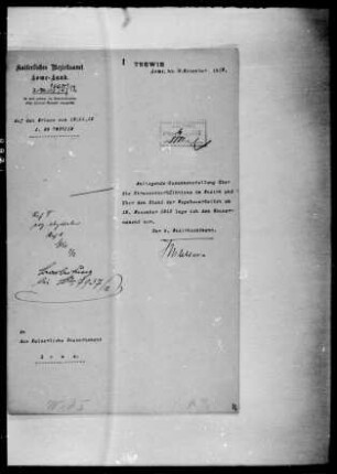 Straßennetz im Schutzgebiet Togo. Zusammenstellungen der Straßenverhältnisse und Stand der Wegebauarbeiten in den Bezirken Lome-Land, Anecho, Atakpame, Misahöhe, Sokode-Bassari (Fragment)
