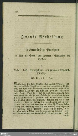 Zweyte Abtheilung