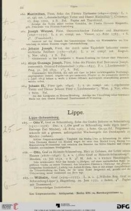 Lippe (Nr. 265-275)