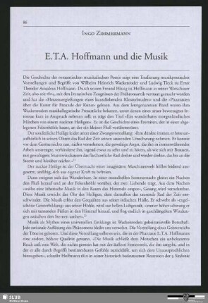 E.T.A. Hoffmann und die Musik