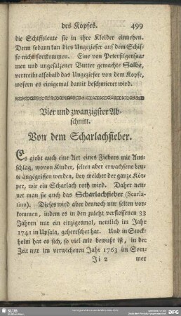 Vier und zwanzigster Abschnitt. Von dem Scharlachfieber