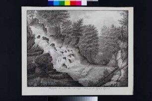 Wasserfall der in den Aber-See läuft 2 Meilen von St. Aegidi in Oestreich