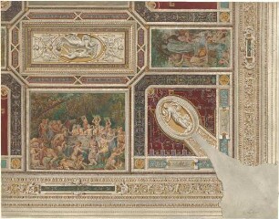Walther, Conradin; Deutschland; Italien; Reisezeichnungen - Decke (Detail m. Schnitt)