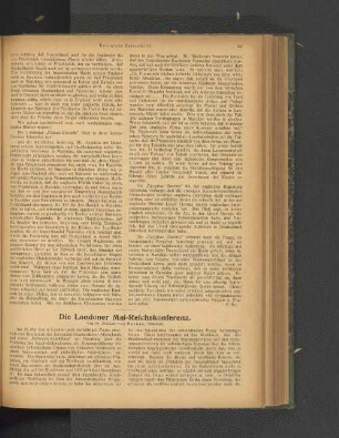 Die Londoner Mai-Reichskonferenz.