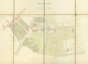 Situations-Plan von der Bahnhofs-Anlage der Berlin Sächsischen Eisenbahn bei Berlin