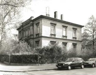Dresden-Südvorstadt, Liebigstraße 3/Ecke Leubnitzer Straße. Villa "Clara". 1873. Eckansicht