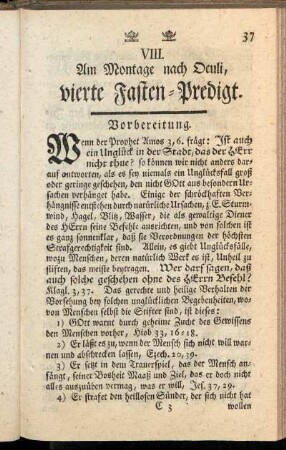 VIII. Am Montage nach Oculi, vierte Fasten-Predigt.