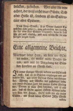 Eine allgemeine Beichte