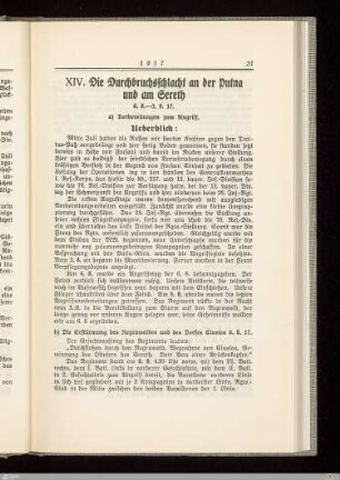 XIV. Die Durchbruchsschlacht an der Putna und am Sereth