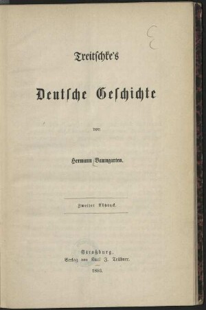 Treitschke's deutsche Geschichte