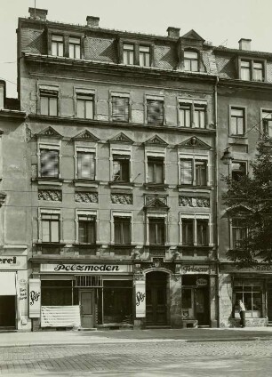 Dresden-Neustadt, Königsbrücker Straße 48, ehemaliges Wohnhaus von Erich Kästner, Straßenansicht