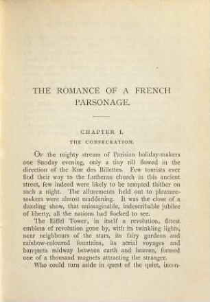 The romance of a French parsonage; or, The double sacrifice