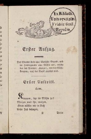 Erster Auftritt. - Sechster Auftritt.