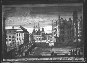 Berlin, Schloss Berlin, aus Toland, Ansicht des Schloßplatzes.
