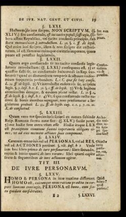 Tit. III. De Iure Personarum