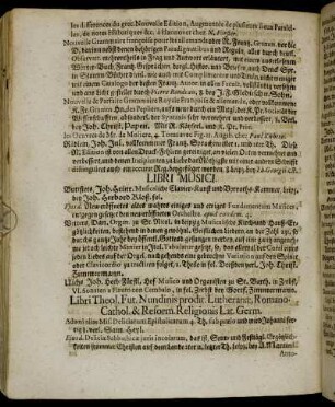 Libri Theol. Fut. Nundinis prodit. Lutheranæ, Romano. Cathol. & Reform. Religionis Lat. Germ.