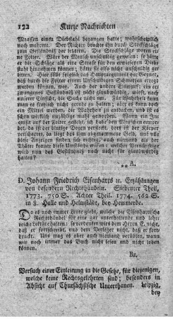Versuch einer Einleitung in die Gesetze für diejenigen, welche keine Rechtsgelehrten sind.