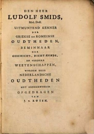 Antiquitates Belgicae of Nederlandsche Oudtheden